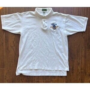 UCSB UC Santa Barbara Gauchos Volleyball Team Issued Polo Large White NCAA